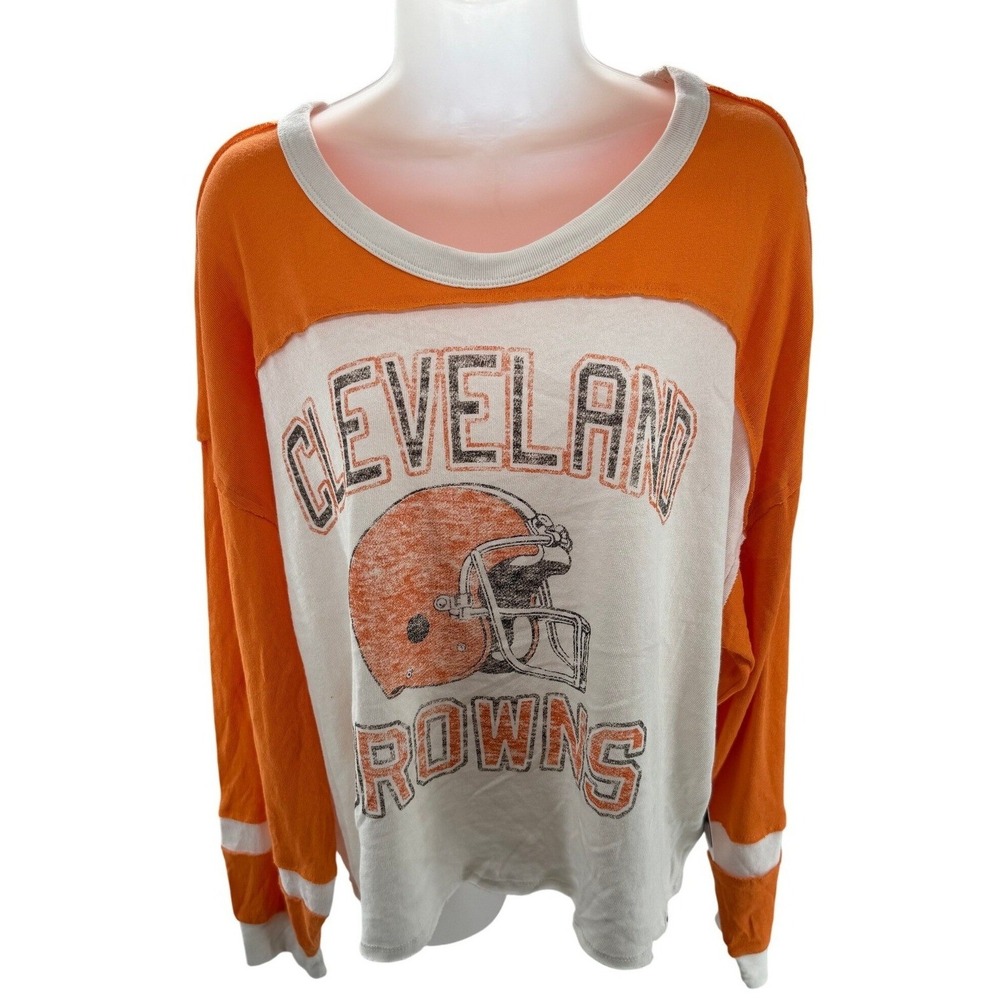 47 Brand NFL Cleveland Browns Historic Long Sleeve Tee Shirt XLarge NEW